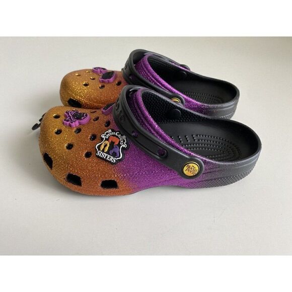 Crocs Disney Hocus Pocus Slip On Classic Clogs Sandals Jibbitz Sz Women’s 6 NEW - Picture 6 of 12